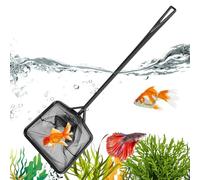 Aquarium Fish Net, Portable Skimming Tool, Multifunctional Cleaning Mesh, Lightweight Handle Grip, Fine Nylon Design, Ideal for Fish Tanks, Backyard Ponds, Pools, Fountains, Creeks, Bathtubs, Water Fe