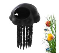 Aquarium Jellyfish Hideaway Cave - Fish Shrimp Shelter with Suction Cup