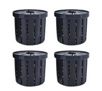 Aquarium Plant Containers, Fish Tank Net Cup, 1.57x1.34x1.38 Inches Stable Waterweed Holder, Water Feature Display for Apartment, Rental Dormitory, Restaurant, Home Business, Black