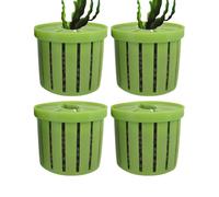 Aquarium Plant Holder, 4 Pieces Hydroponic Fish Tank Planter, Small Stable Planting Basket, Desk Decorations, Wall Window Pond Garden Corner Shelf, Perfect for Indoor and Outdoor
