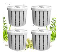 Aquarium Plant Holder, Stable Fish Tank Basket, Hydroponics Planting Cup, Water Feature Decor for Apartment Hotel Rental Restaurant Dormitory Businesses Indoor Use, Black, White, Green