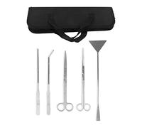 Aquarium Scissors Plant Tools 5 in 1 | Stainless Steel Aquarium Tweezers/Scissors/Spatula | Safe for Water Plants & Fish | 7.1 Inch Practical Tool Set