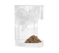 Aquarium Suction Cup Feeder, Transparent Fish Tank Feeding Dish, Suctions Cup Design, Strong Adsorption, Large-Capacity Supplies for Aquatic Pets