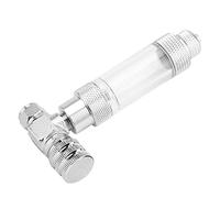 Aquarium System Stainless Steel CO2 Regulator Needle Check Valve Bubble Counter Fish Tank Accessory for Aquatic Enthusiasts (Double-Head Micro Valve + Anti-Return Bubble)