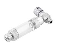 Aquarium System Stainless Steel CO2 Regulator Needle Check Valve Bubble Counter Fish Tank Accessory for Aquatic Enthusiasts (Single-Head Micro-Valve Reverse Bubble Recording)