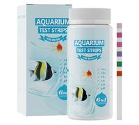 Aquarium Test Strips, 100 Pieces 6-in-1 Water Quality Tester, Pond Test Strips for Saltwater and Freshwater, Easy to Use Testing Paper, Ideal for Home and Commercial Use, 9x0.5cm
