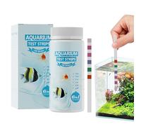 Aquarium Test Strips, Pond Testing Strip, 1.81x1.81x4.33in Bottle Packed Accurate Monitoring, Fast Results, Easy Dip and Read, Water Test Kit for Beginners, Fish Tank Pool Hot Tub Use