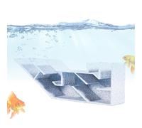 Aquarium Tunnel, Viewing Shrimp Freshwater Cave Tunnels, PP Viewing Maze Breeding Shelter with 2 Entrances, Tank Decor for Corner Home, Freshwater Crab, Kuhli Loach, Betta, 4.92x0.98x1.57 Inches