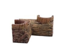 Aquarium Underground Cave Two - Hole Tunnel Wood Grain, Aquatic Shelter Saltwater Freshwater, Corner Tanks Home Bedroom Restaurant | Saltwater Freshwater Corner Tanks Home Bedroom Restaurant Living Ro