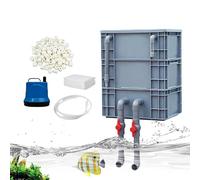 Aquarium Water Filter - 3-Tier Heavy Duty Filter Kit, Fish Aquarium Tank Pumps Filters Kit with High-Flow Purification, External Drip Tray with, Professional Water Clarifier for Filtration Circulation