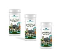AquariumLine Gammarus BioBite - Alimento natural para tortugas acuáticas, peces y reptiles - 100% gammarus seco - Fuente de proteínas y calcio (1000 ml / 100 g) - 3 unidades