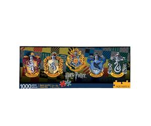 AQUARIUS 73029 Harry Potter-Crests 1000 Piece Slim Jigsaw Puzzle, Multi-Colored