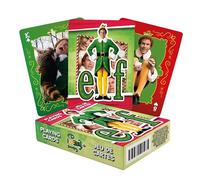 AQUARIUS Elf Playing Cards - Baraja de cartas con temática de Elf the Movie para tus juegos de cartas favoritos - Mercancía y coleccionables con licencia oficial de la película Elf - Tamaño de póquer