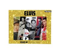 AQUARIUS Elvis Timeline Puzzle (rompecabezas de 1000 piezas), sin deslumbramiento, ajuste de precisión, coleccionables de Elvis con licencia oficial,20x28 pulgadas