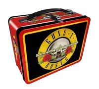 AQUARIUS Guns N' Roses Fun Box - Caja de almacenamiento de lata resistente con mango de plástico y cubierta frontal en relieve - Producto oficial de GNR y regalo coleccionable