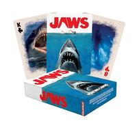 AQUARIUS Jaws Playing Cards - Baraja de cartas temática de mandíbulas para tus juegos de cartas favoritos, producto oficial de mandíbulas y coleccionables, 2.5 x 3.5 pulgadas