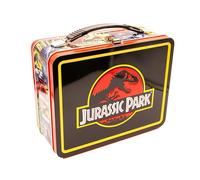 AQUARIUS Jurassic Park Fun Box - Caja de almacenamiento de lata resistente con mango de plástico y cubierta frontal en relieve - Producto oficial de Jurassic Park y regalo coleccionable (48289)
