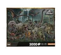 AQUARIUS Jurassic World - Rompecabezas de 3000 piezas (rompecabezas de 3000 piezas), sin reflejos, ajuste de precisión, producto oficial de Jurassic World y coleccionables, 42 x 35 pulgadas