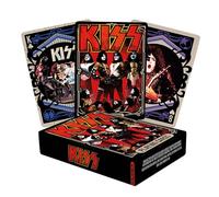 AQUARIUS KISS - Baraja de cartas temática para tus juegos favoritos - Mercancía oficial de KISS - Tamaño de póquer con acabado de lino