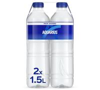 AQUARIUS Limón, Bebida Hidratante con Sales Minerales, Baja en Calorías - Pack de 2 botellas de 1,5 L