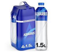 AQUARIUS Limón, Bebida Hidratante con Sales Minerales, Baja en Calorías - Pack de 4 botellas 1,5L