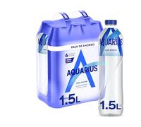 Aquarius Limón Zero Azúcar, Bebida Hidratante con Sales Minerales - Pack de 6 Botellas de 1,5 L
