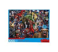 AQUARIUS Marvel Cast Puzzle (rompecabezas de 1000 piezas), sin deslumbramiento, ajuste de precisión, prácticamente sin polvo de rompecabezas, producto oficial de Marvel y coleccionables, 50,8 x 61,2 cm