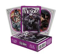 Aquarius Marvel Comics Venom - Baraja de Cartas con temática de Venom para Tus Juegos de Cartas Favoritos, con Licencia Oficial Marvel Venom Merchandise & Collectibles - Tamaño de póker (52767)