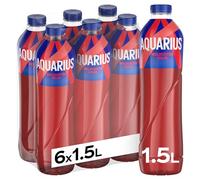 AQUARIUS Melocotón Rojo, Bebida Hidratante con Sales Minerales, Baja en Calorías - Pack 6 Botellas de 1.5L