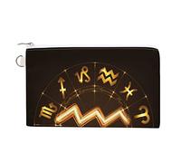 Aquarius - Monedero para monedas y monedas, bolsa divertida para teléfono celular, mini cartera, monedero, pequeño soporte para llaves para mujeres y hombres