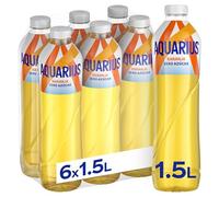 Aquarius Naranja Zero Azúcar, Bebida Hidratante, Pack 6 x 1,5 L | Refresco hidratante sabor naranja, sin azúcar, con vitaminas, minerales y electrolitos, para deportistas y uso diario