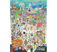 Aquarius Rompecabezas de Bob Esponja (1000 Piezas) - Producto Oficial de Bob Esponja y coleccionables - Libre de deslumbramiento - Ajuste de precisión - prácticamente sin Polvo - 50 x 60 cm