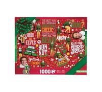 Aquarius Rompecabezas de Papel de Regalo de Elfo de 1000 Piezas (Rompecabezas de 1000 Piezas), sin deslumbramiento, Ajuste de precisión, mercancía y coleccionables con Licencia Oficial de Elfo, 22 x