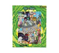 AQUARIUS Rompecabezas de Rick and Morty Cast (rompecabezas de 1000 piezas), sin deslumbramiento, ajuste de precisión, prácticamente sin polvo de rompecabezas, mercancía y coleccionables con licencia