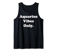 Aquarius Vibes Only Horoscope Theme Camiseta sin Mangas