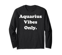 Aquarius Vibes Only Horoscope Theme Manga Larga
