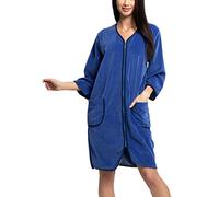 Aquarti Albornoz Corto con Cremallera de Manga 3/4 Mujer, Jeans, 4XL