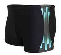 Aquarti Bañador con Rayas en los Laterales para Hombre, Negro/Azul, 4XL