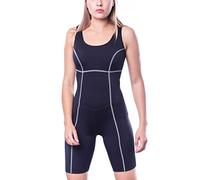 Aquarti Bañador de Natación para Mujer con Pierna Culotte, Negro, 38