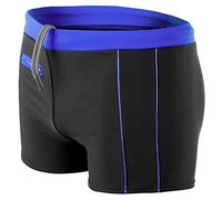 Aquarti Bañador Hombre Tipo Boxer, 010 Negro/Azul, XXL