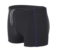 Aquarti Bañador Hombre Tipo Boxer, Negro/Azul, XXL