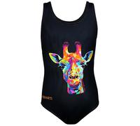 Aquarti Bañador Niña con Estampado y Espalda Nadadora, Jirafa de Colores/Negro, 146