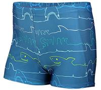 Aquarti Bañador Niño Natación - Bañador Niño con Rayas, Tejido Secado Rápido y Corte Ajustado, Tiburones/Vaqueros, 158