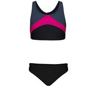 Aquarti Bikini Deportivo para Niña Bañador Completo Dos Piezas, Negro/Grafito/Amaranto, 164