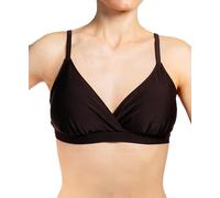 Aquarti Bikini Top Mujer - Parte Superior cómoda, Copas A-D, Estilos, diseño Atemporal, Diseño 042 - con Correas/Marrón, 40 Cup C