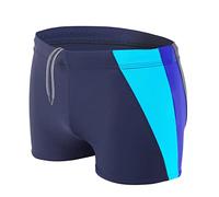 Aquarti Bóxer Baño Hombre, Azul Oscuro/Azul Brillante/Turquesa, XXL
