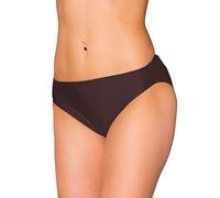 Aquarti Bragas de Bikini Mujer con Cintura Media - Braga Mujer Bikini Clásica en Colores Lisos, Marrón, 42