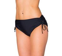 Aquarti Bragas de Bikini Mujer con Lazos - Braga Bikini Mujer Ajustable, de Secado Rápido, Negro, 52