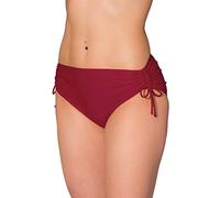 Aquarti Bragas de Bikini Mujer con Lazos - Braga Bikini Mujer Ajustable, de Secado Rápido, Rojo Oscuro, 42