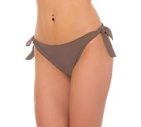 Aquarti Bragas de Bikini Mujer con Lazos Laterales - Braguitas Mujer Bikini de Tiro Bajo, Marrón Claro, 42